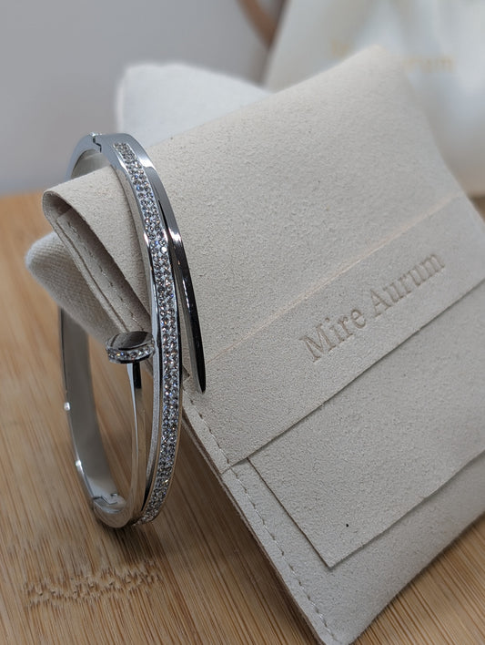 Nailed It Silver Bangle
