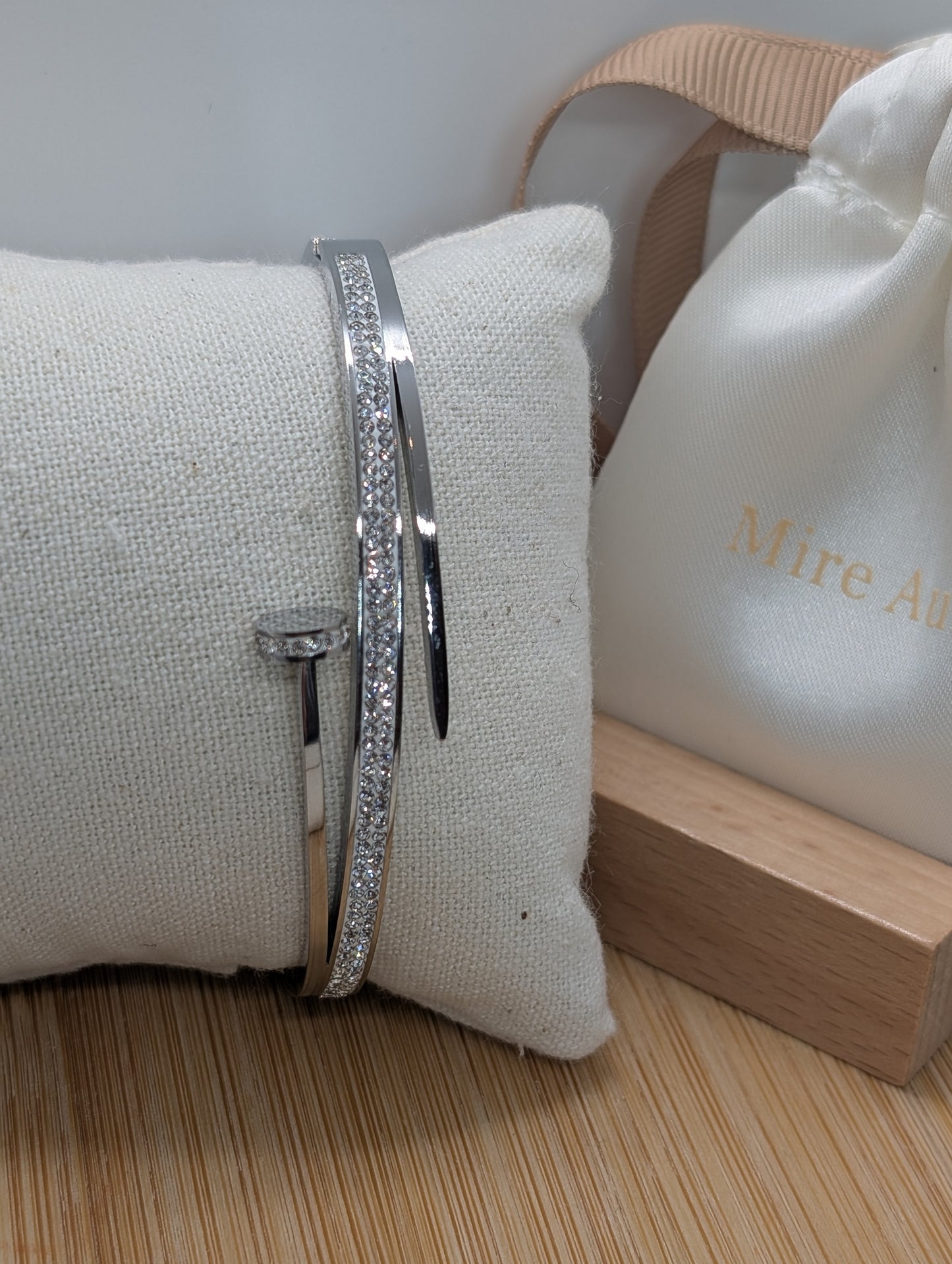 Nailed It Silver Bangle