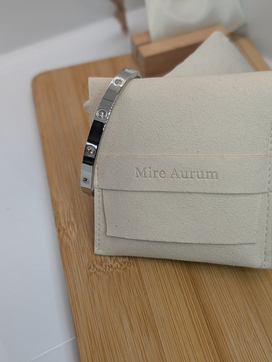 The Amore Silver Bangle